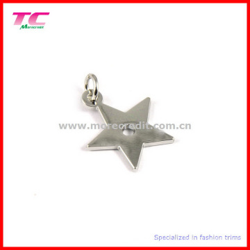 Fashion Star Shape Silver Metal Charm Pendant